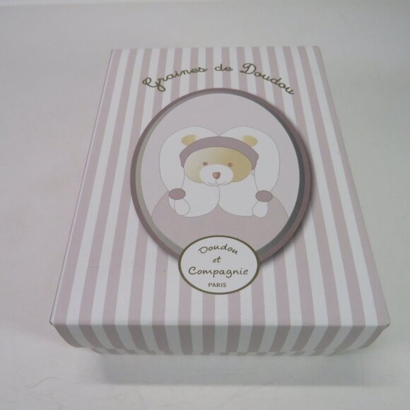 Baby Doudou Et Compagnie Paris Teddy Bootie Slippers W/Rattle Soft Fur Tan - Picture 6 of 11